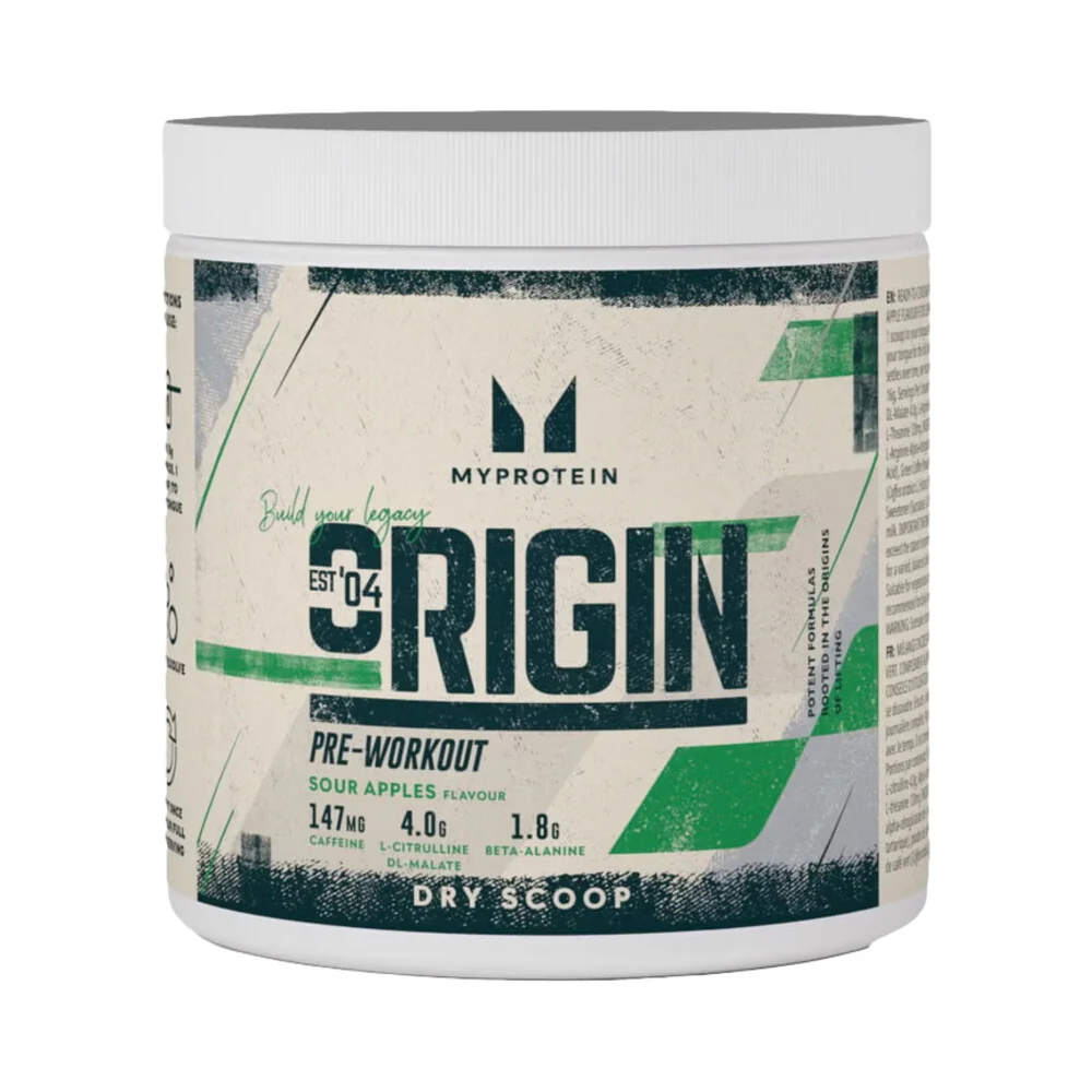 MyProtein Origin Pre-Workout Dry Scoop 288 g marakujový twister