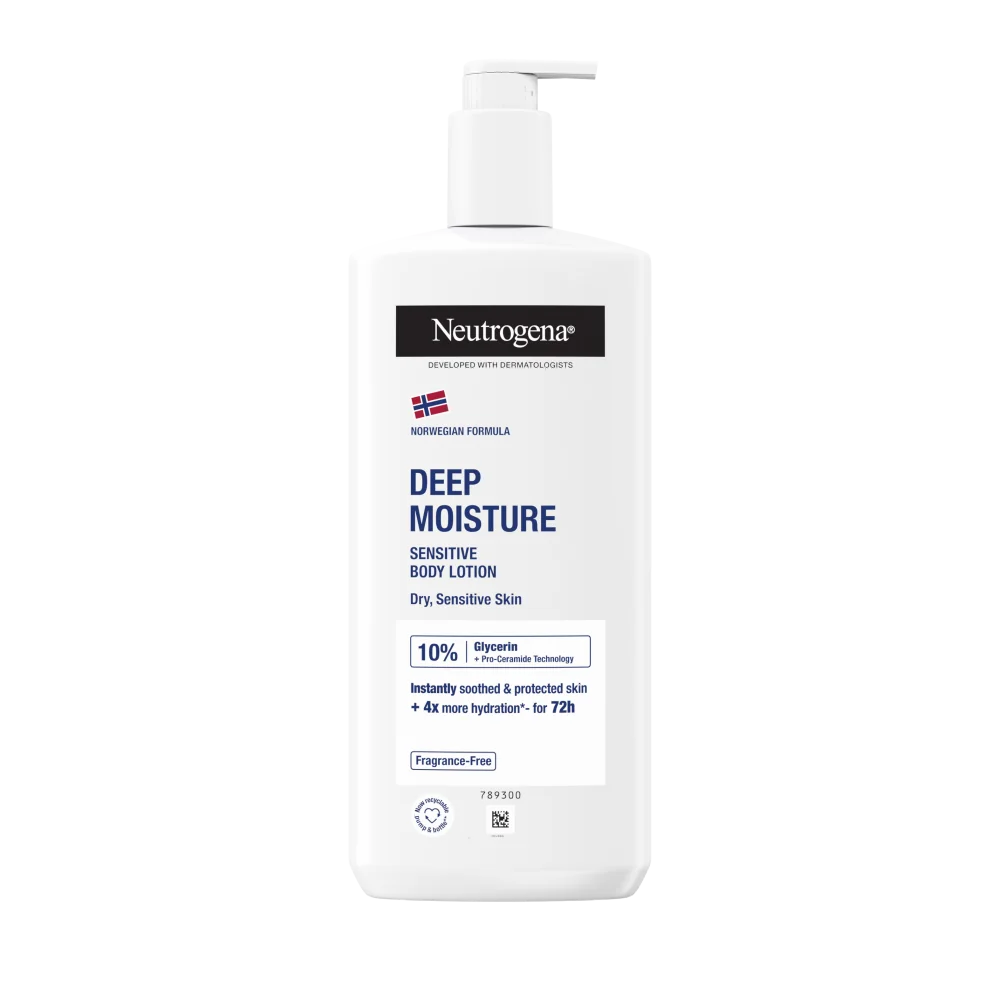 NEUTROGENA® Hĺbkovo hydratačné telové mlieko na citlivú pokožku s Nórskou receptúrou 1×400 ml, hydratačné telové mlieko