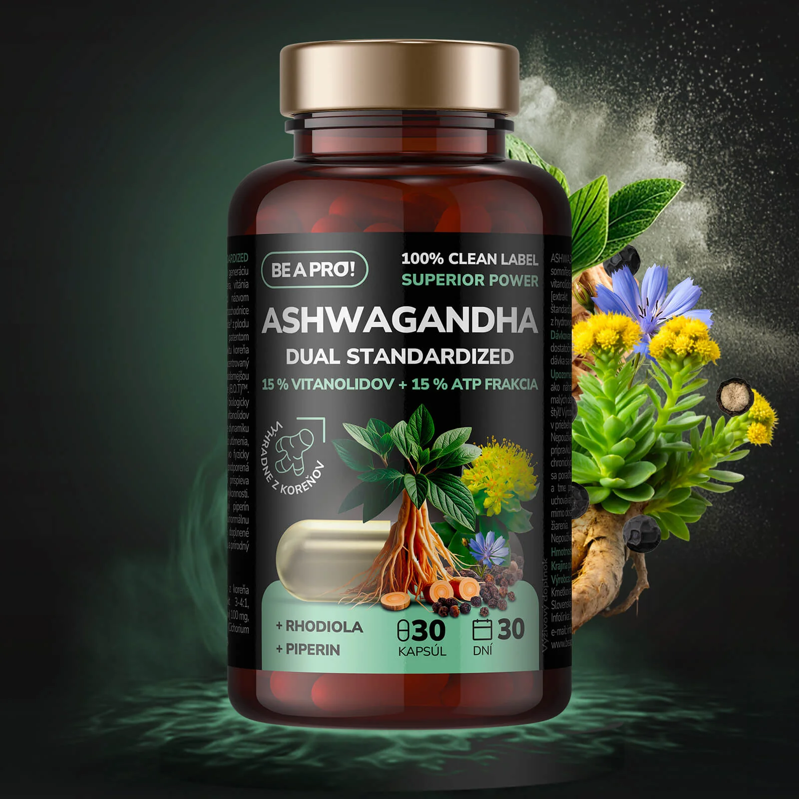 BE A PRO! ASHWAGANDHA – Dual Standardized 30 cps