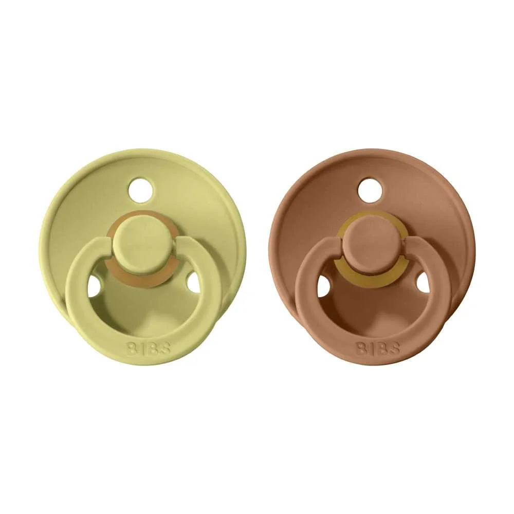 BIBS Colour cumlíky z prírodného kaučuku meadow/earth 1×2 ks, veľkosť 1