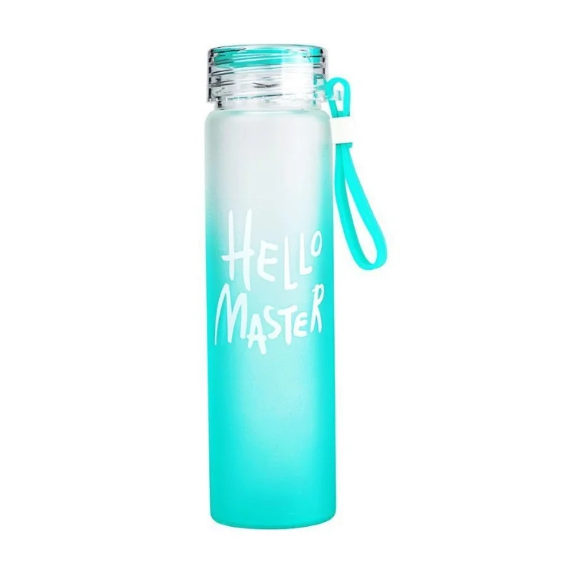 Livefy sklenená fľaša Glassy 400ml, modrá
