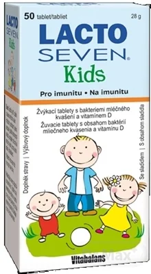 Vitabalans LACTOSEVEN Kids 1×50 tbl, výživový doplnok pre deti