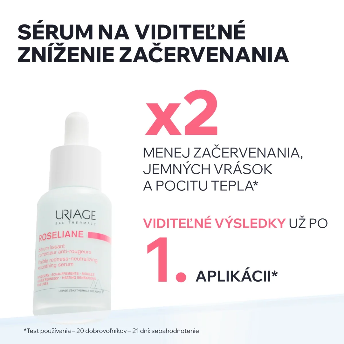 URIAGE ROSÉLIANE Serum 30 ml 1×30 ml, sérum pre pokožku so začervenaním