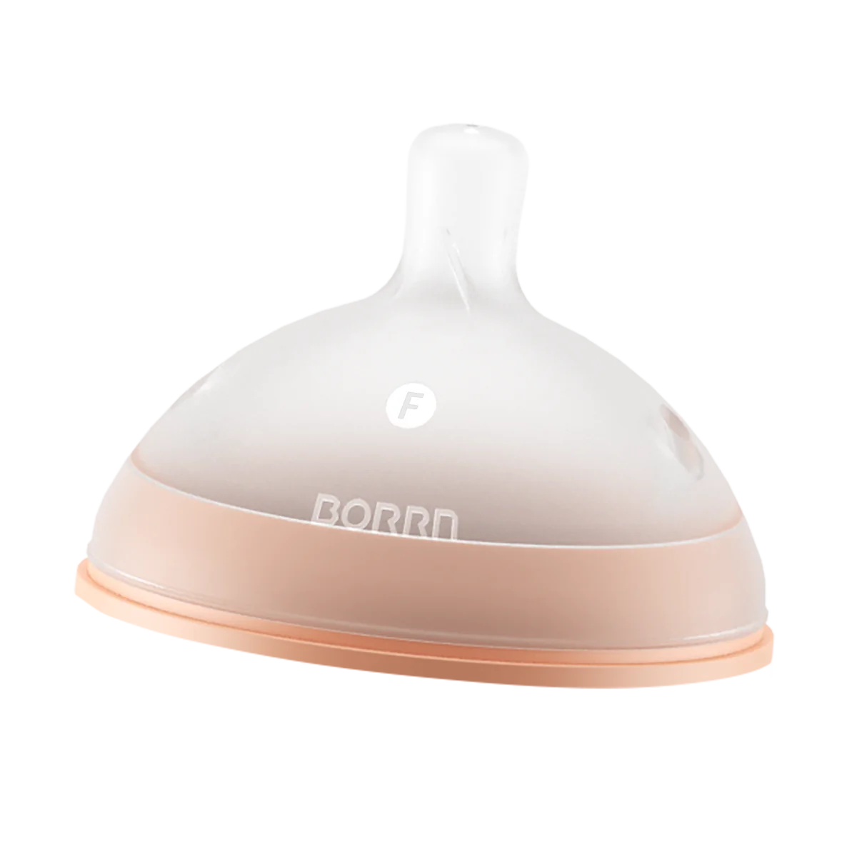 BORRN Silikónový cumlík na fľašu, oranžový, rýchly prietok 1×1 ks, silikónový cumlík