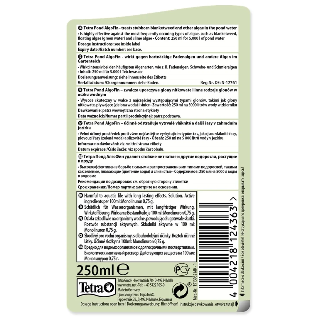 Prípravok Tetra Pond Algofin 250ml