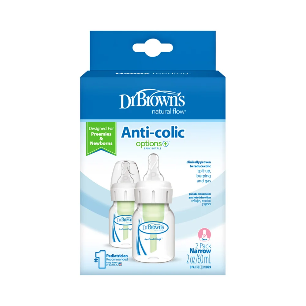Dojčenská fľaša options+ Anti-colic 60ml – 2ks (SB2200-P3)