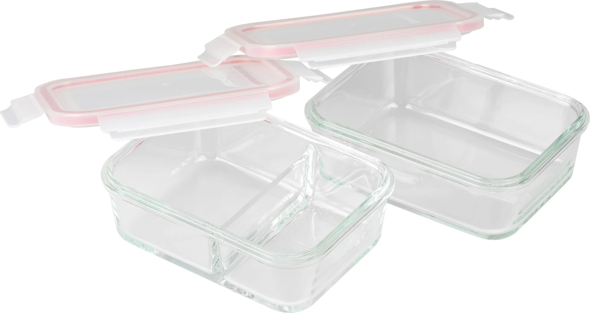 MagicHome sada sklenených dóz s termotaškou, 2 dózy 2x900 ml, štvorcové dózy, obdĺžnikový chladiaci termobox