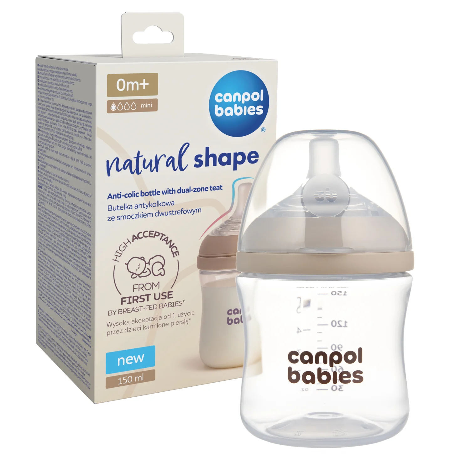Canpol babies fľaša Natural shape 150ml 1 ks