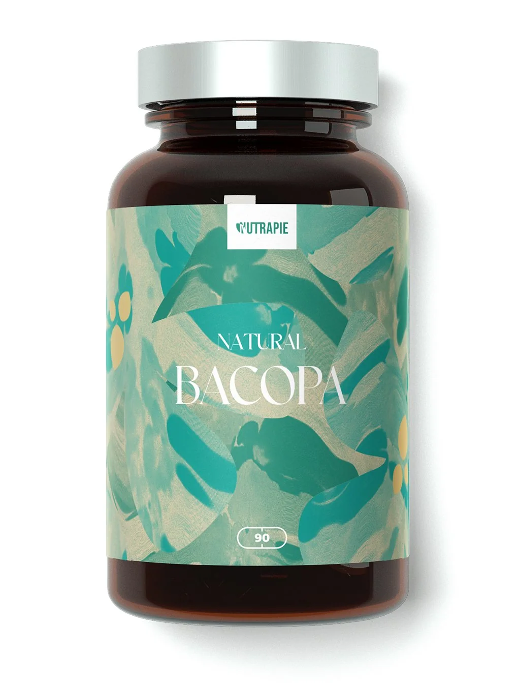 Nutrapie Natural Bacopa 1×90 kapsúl, výživový doplnok na pamäť a sústredenie