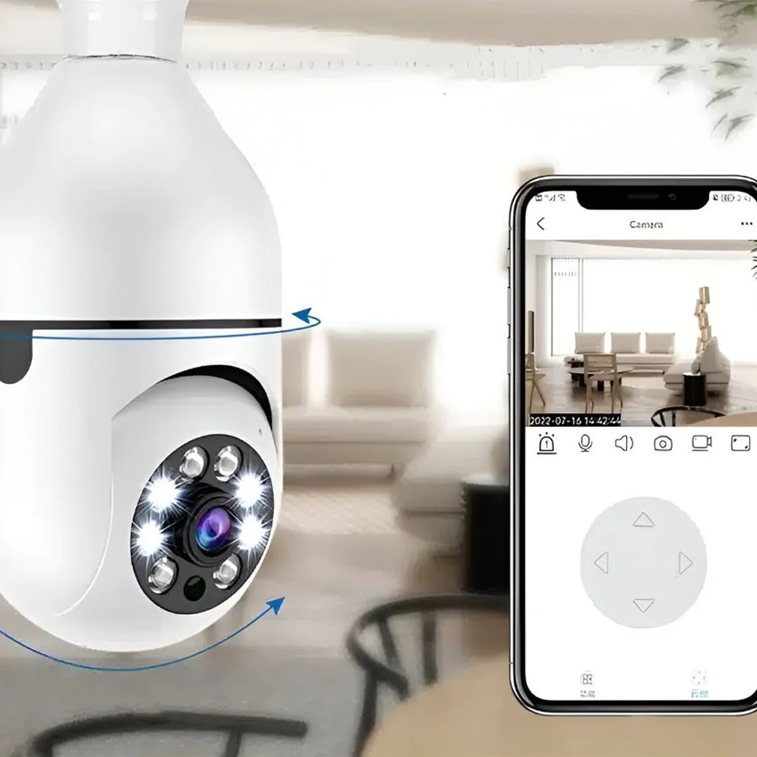 MG panoramatická kamera v žiarovke 2Mpx WiFi IP, biela