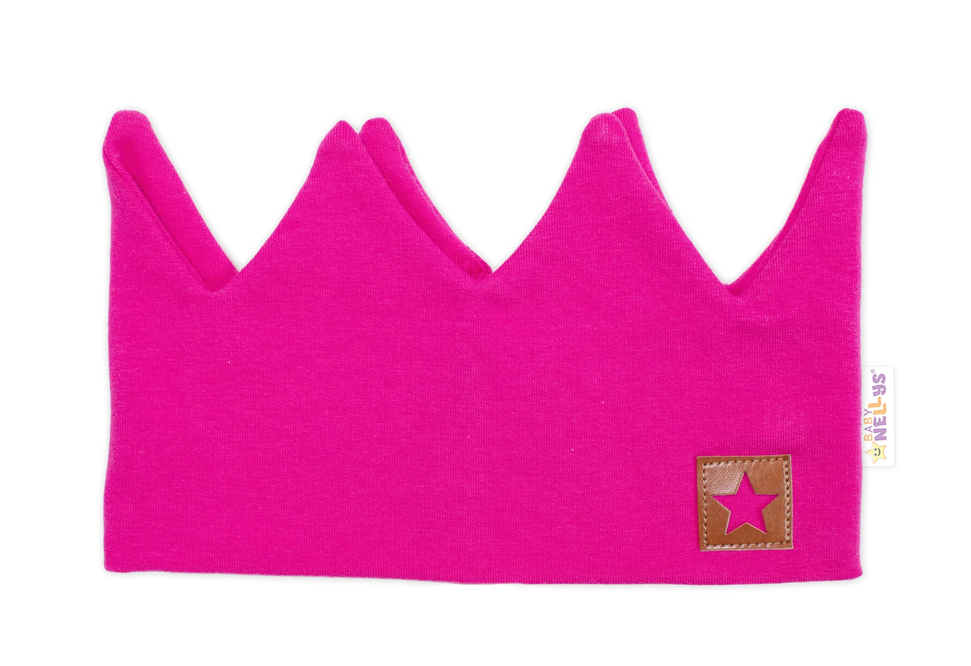 Dvojvrstvová čelenka, Hand Made, bavlna, Korunka STAR - malinová, 80/98