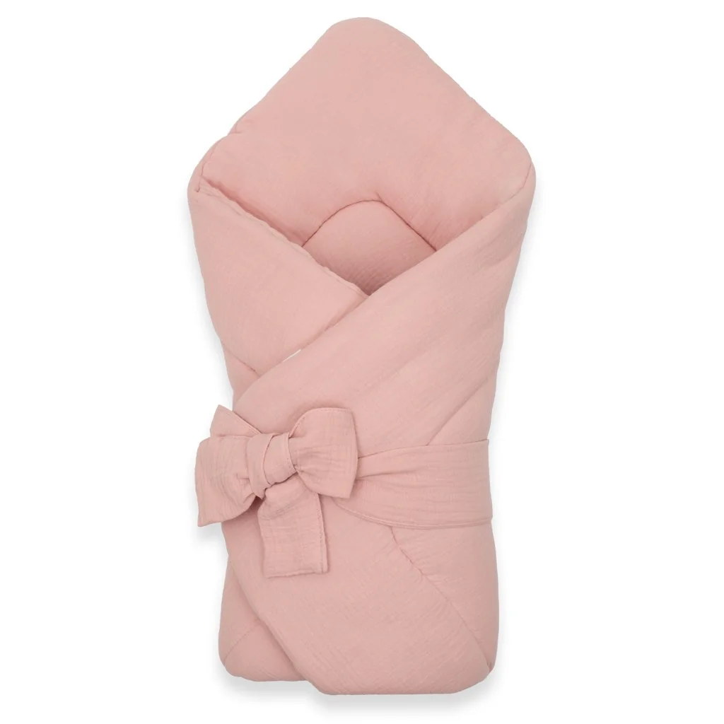 Mušelínová šnurovacia zavinovačka New Baby old pink , 20C58706 