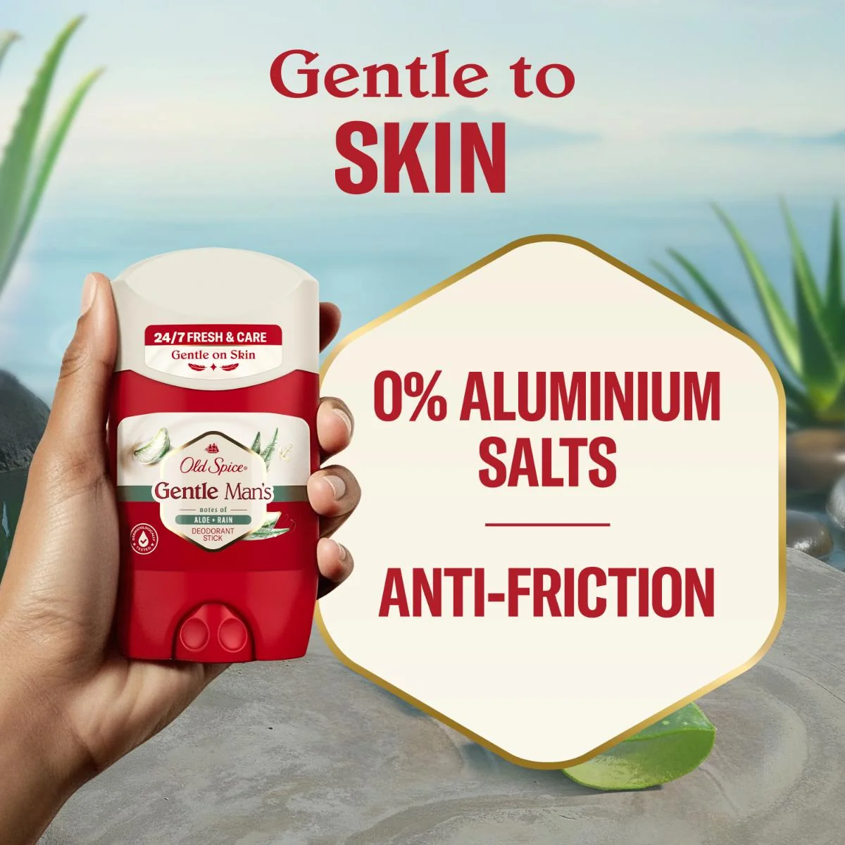 Old Spice Gentle Man's Aloe + Rain tuhý dezodorant 50 ml