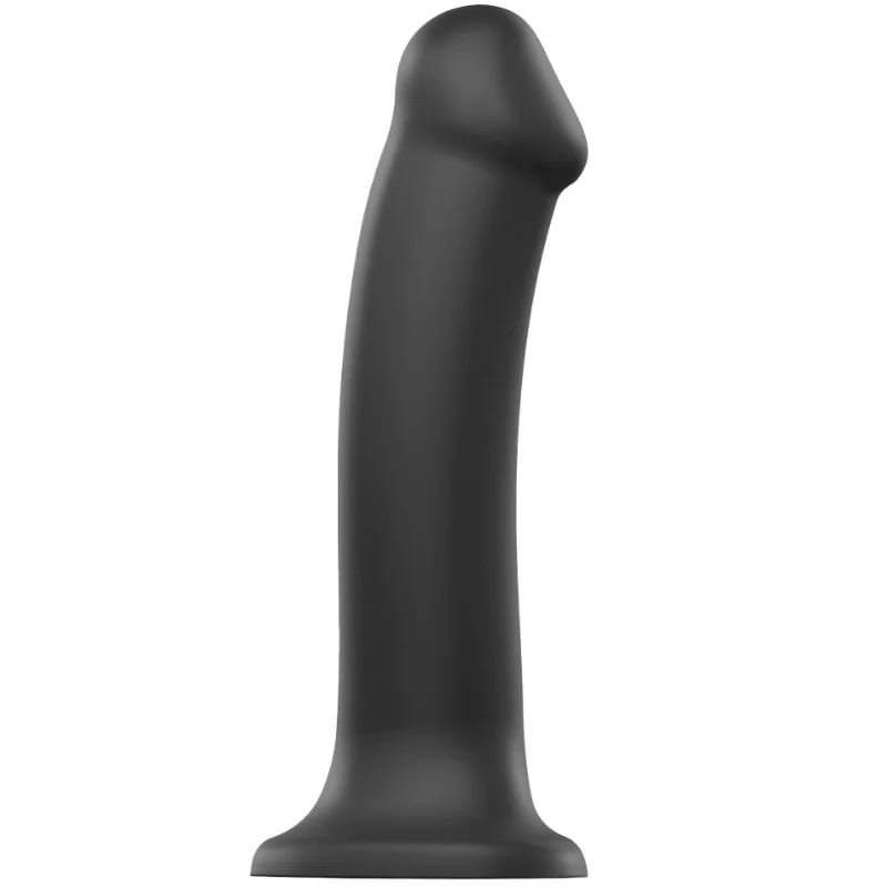 Strap-On-Me ohybné dildo, dvojitý silikón 20cm, čierne
