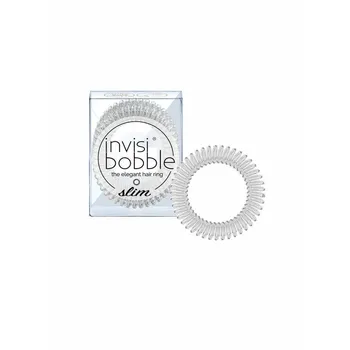 invisibobble® SLIM Crystal Clear 1×3 ks, špirálové gumičky do vlasov