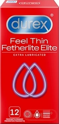 DUREX Feel Thin Extra Lubricated 1×12 ks, kondómy