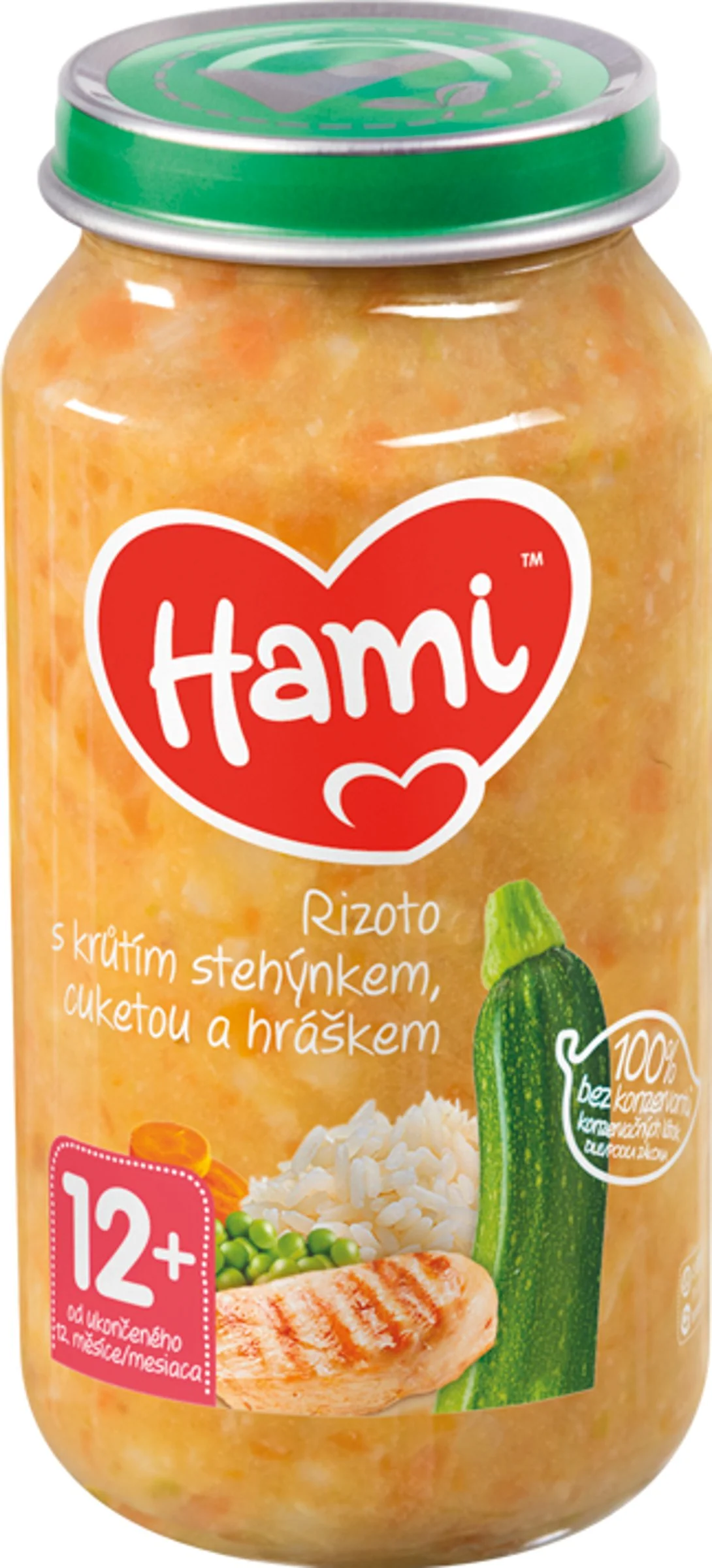 Hami príkrm Rizoto s morčacím stehienkom, cuketou a hráškom (od ukonč. 12. mesiaca) 1x250 g