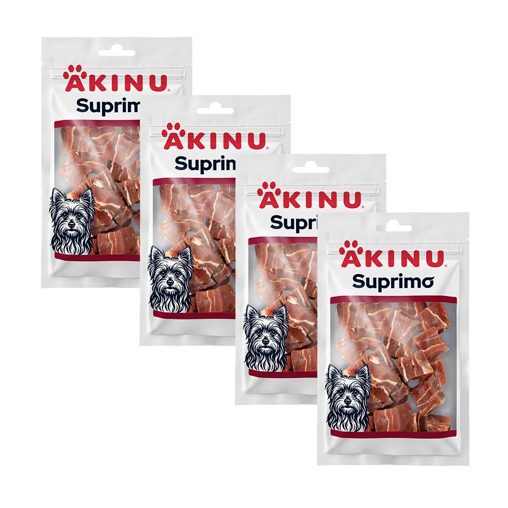 Akinu SUPRIMO Kačacie mäkké kocky pre psov mramorované 75 g MTP 4 ks
