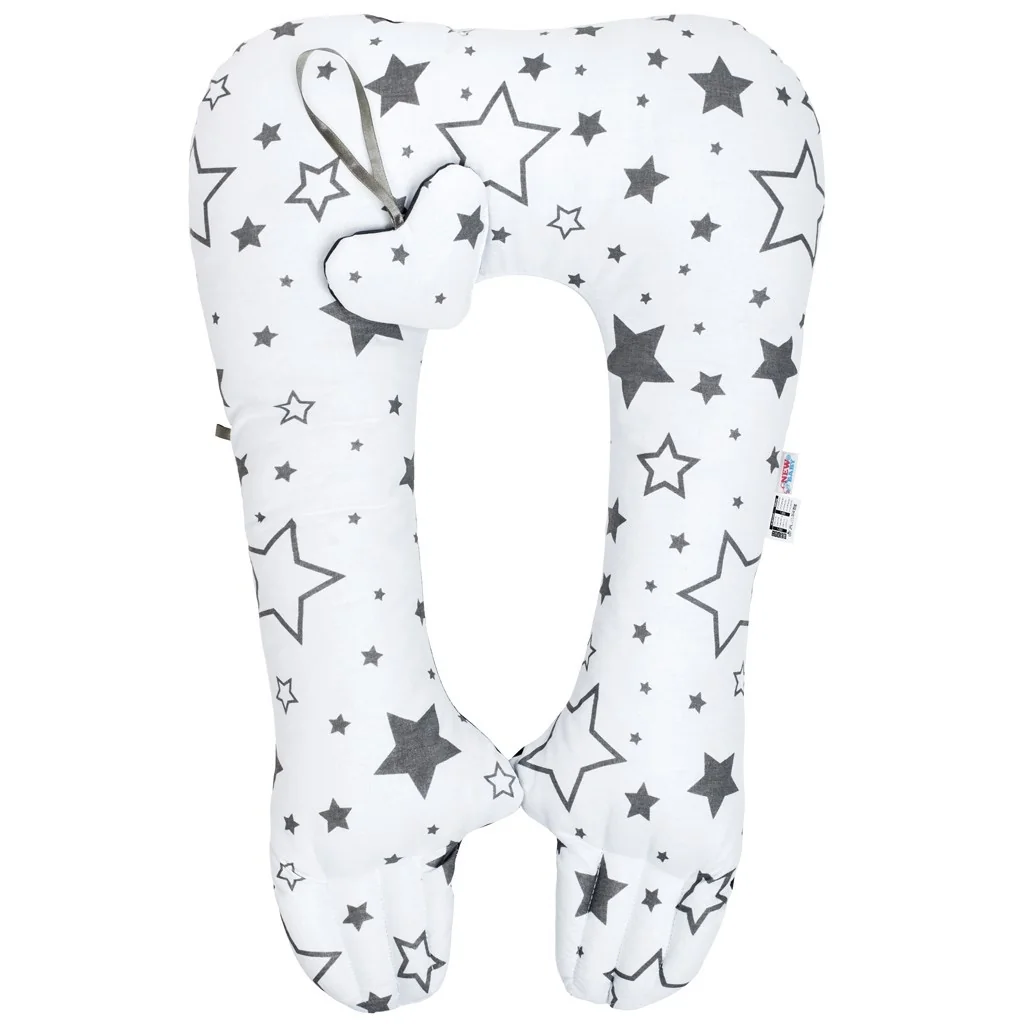 Multifunkčný stabilizačný vankúšik New Baby hviezdy sivé ,