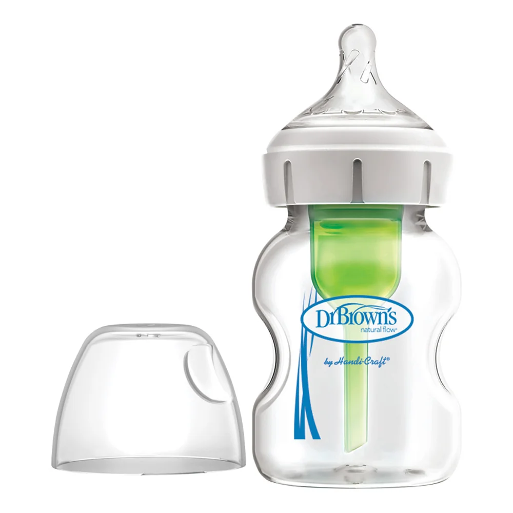 Dojčenská Antikoliková fľaša Options+ SKLENENÁ Wide-Neck 150ml (WB51700-P4)