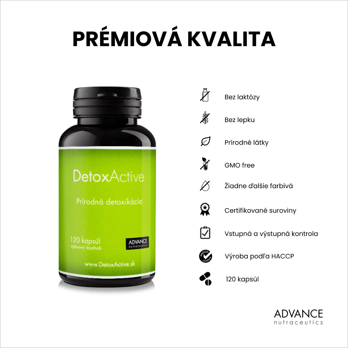 DetoxActive 120 cps. – prírodná detoxikácia 1×120 cps, výživový doplnok