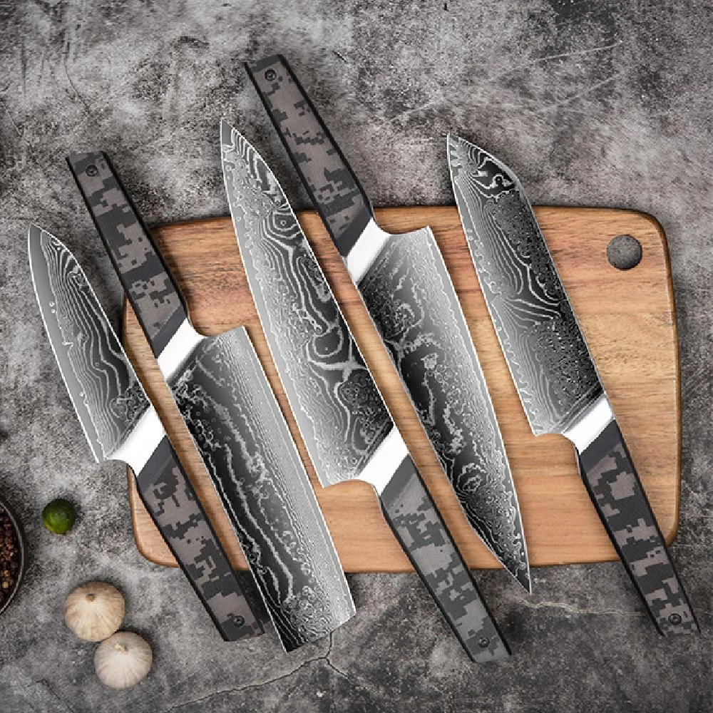 Damaškový kuchynský nôž Takeno Kiritsuke 21 cm, damašková oceľ