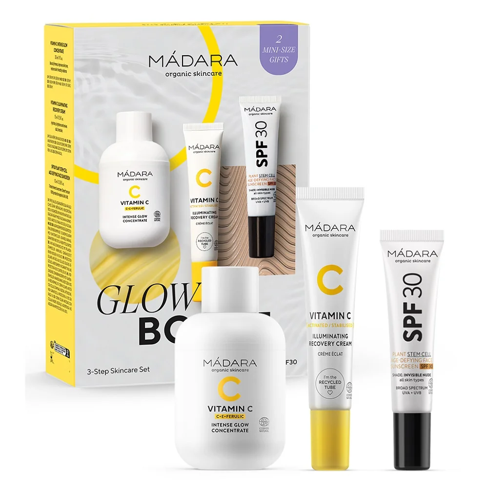 MÁDARA GLOW BOOST Rozjasňujúca sada 1×1ks, darčeková sada