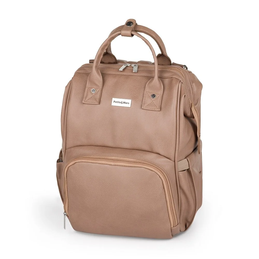 Petite&Mars JASPER prebaľovací batoh na kočík Camel Beige