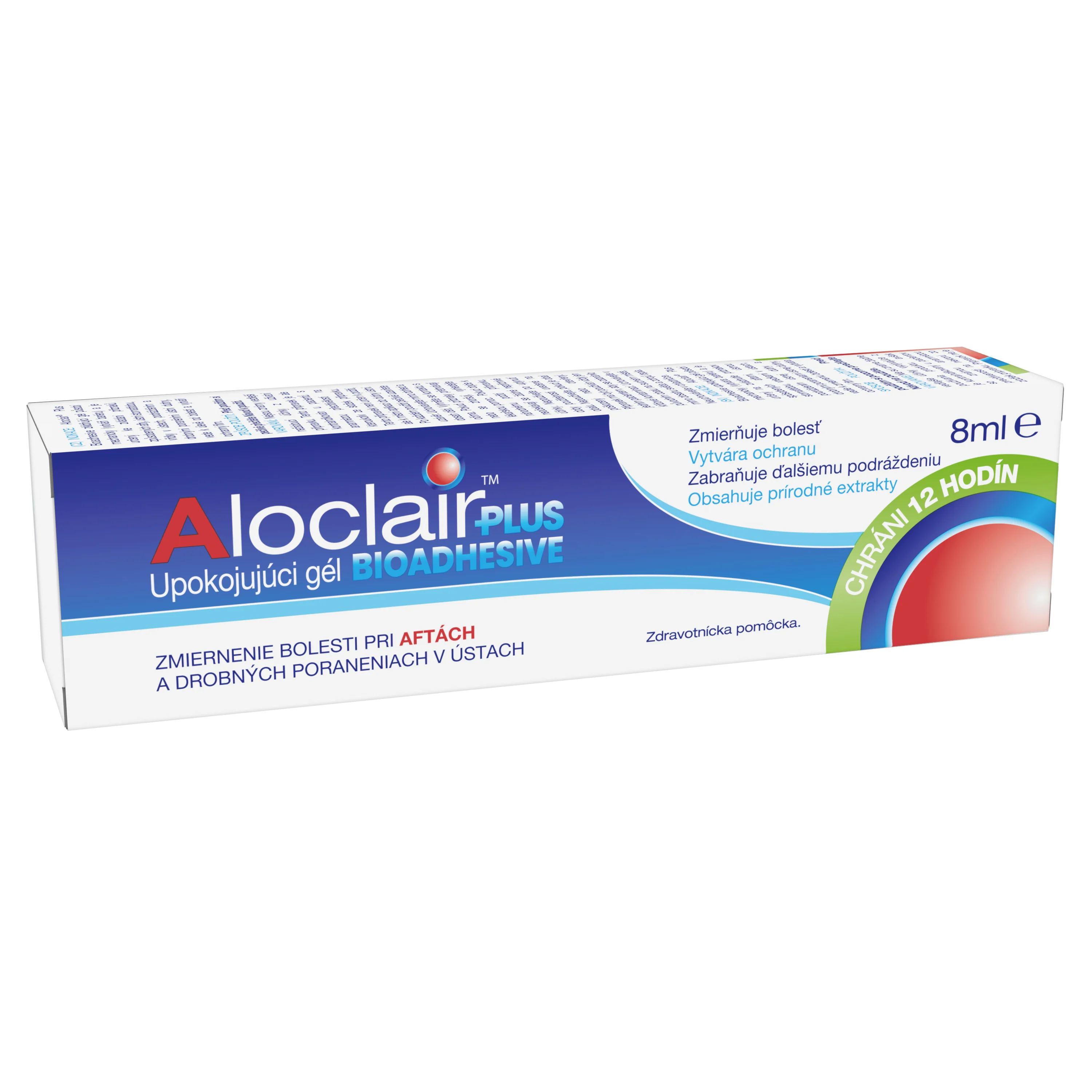 Aloclair PLUS BIOADHEZIVNY upokojujúci gél pri aftách a drobných poraneniach úst 8 ml