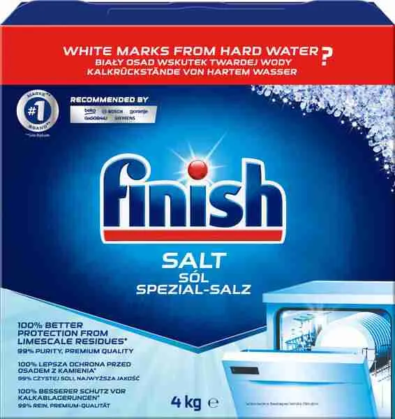 FINISH soľ do umývačky 1×4kg, soľ do umývačky