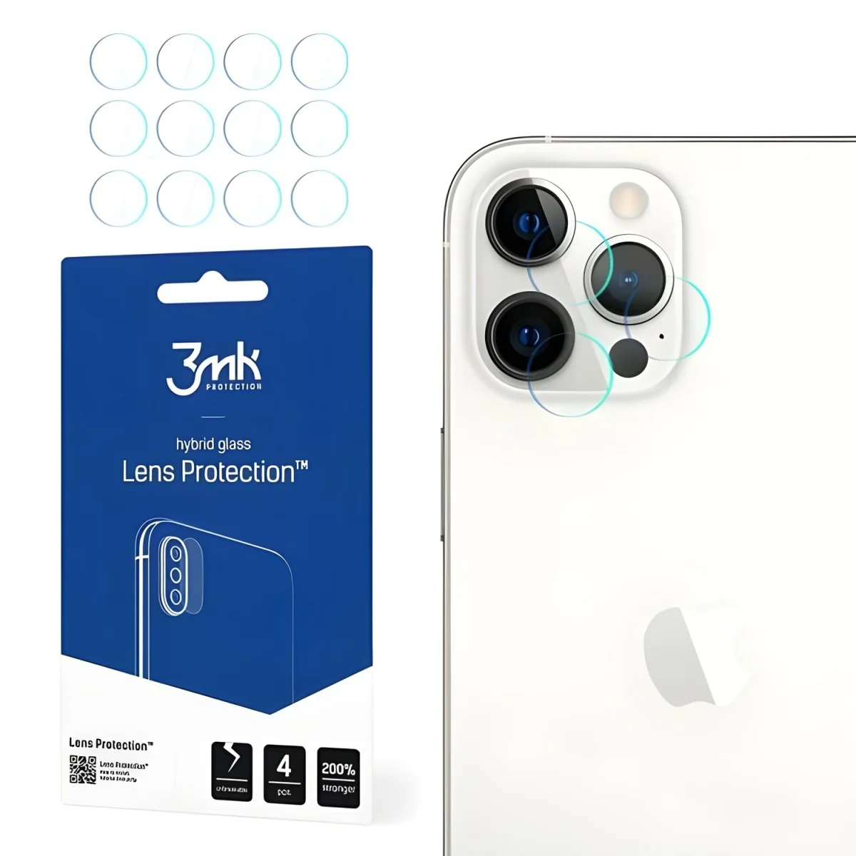 4x Sklo na kameru 3mk pre iPhone 12 Pro Max