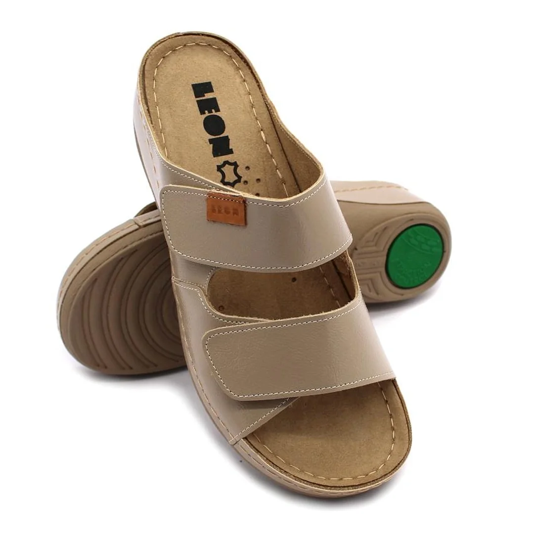 Leon 931 Dámska zdravotná celokožená obuv s prackou 39 - 25cm, hnedá, 4,5 cm