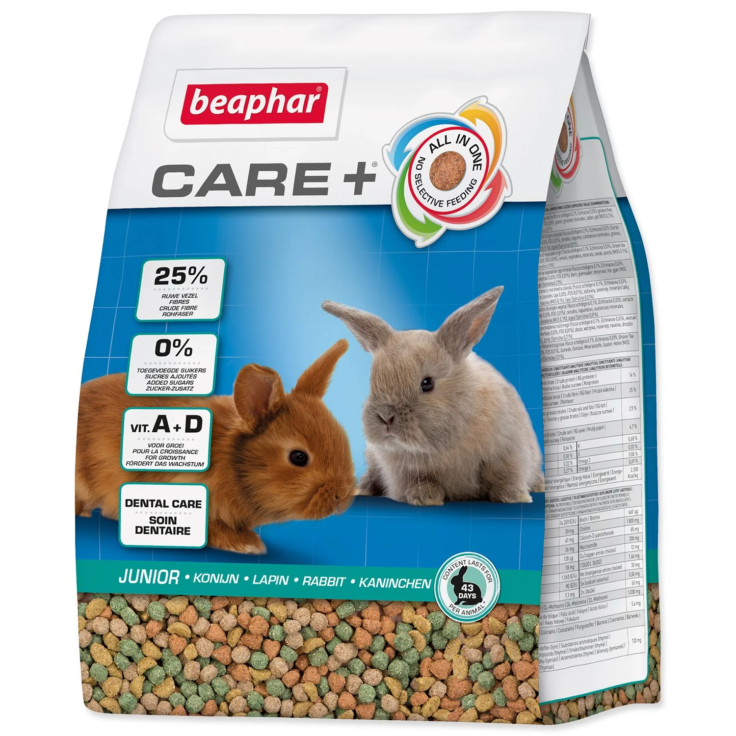 Krmivo CARE+ králik junior 1,5kg 1,5kg