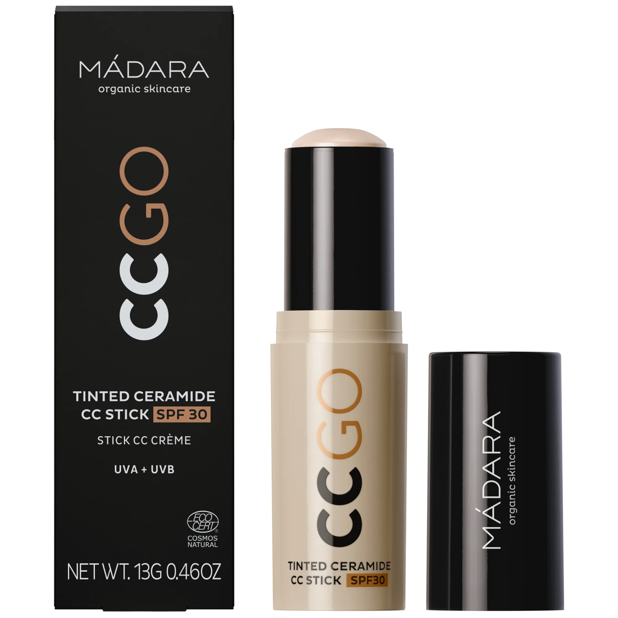MÁDARA CC GO tónovacia tyčinka s ceramidmi SPF 30, #20 IVORY 13 g