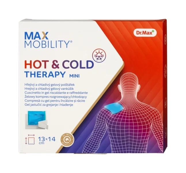 Dr. Max Hot & Cold Therapy Mini 13 x 14 cm 1×1 ks, hrejivý a chladivý gélový vankúšik