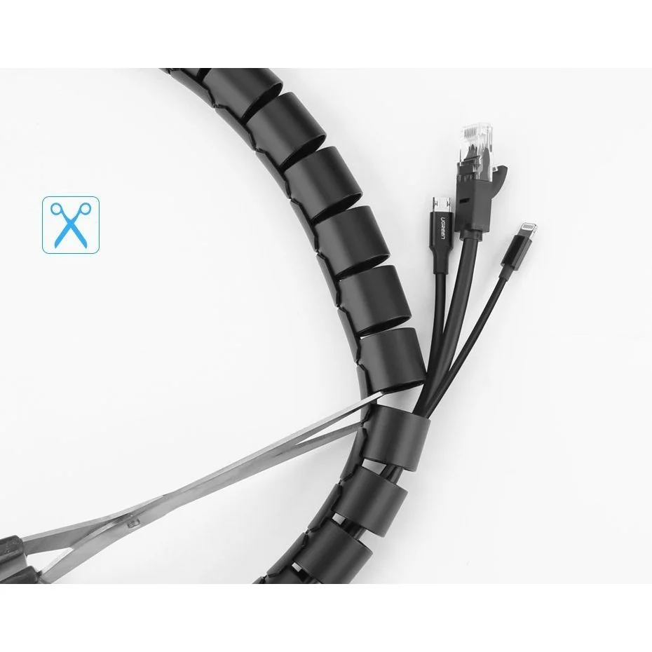 Ugreen Spiral Tube organizér káblov 1.5m, čierny