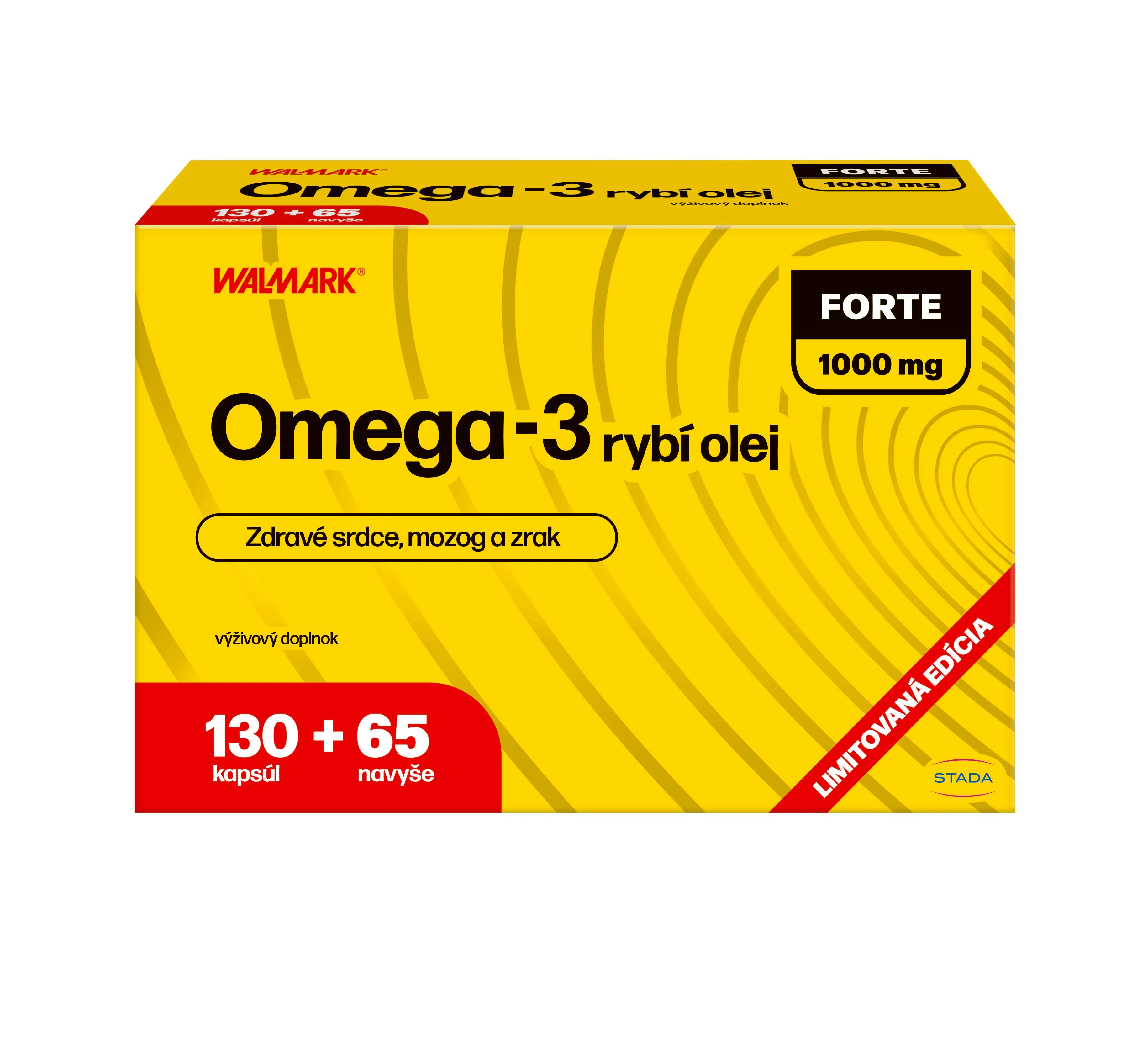 W line Omega-3 FORTE 130+65TOB Promo VB24 1x1 set, výhodné balenie pre zdravý zrak, pamäť a srdce