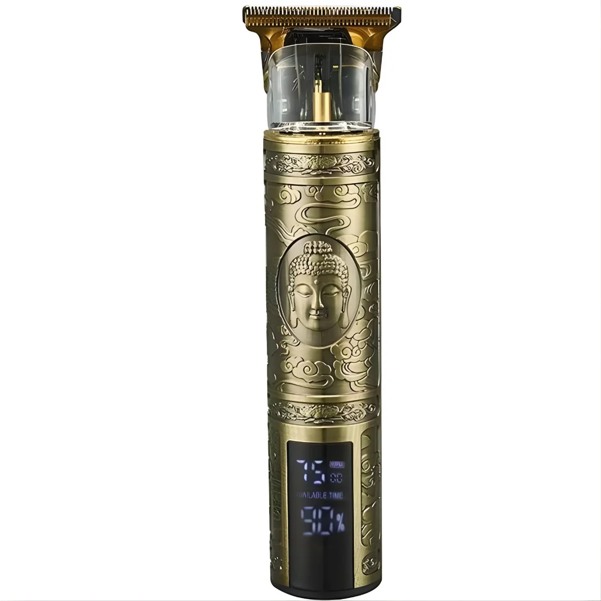 Elektrický strojček na vlasy s USB nabíjaním Budha - Zlatá
