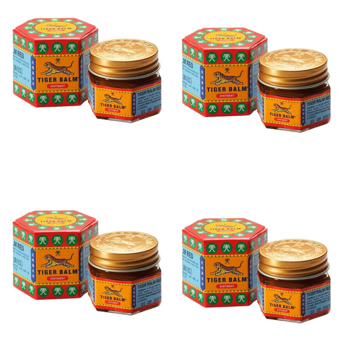 Tiger Balm červený | 4ks 4 x 30 g, balzam
