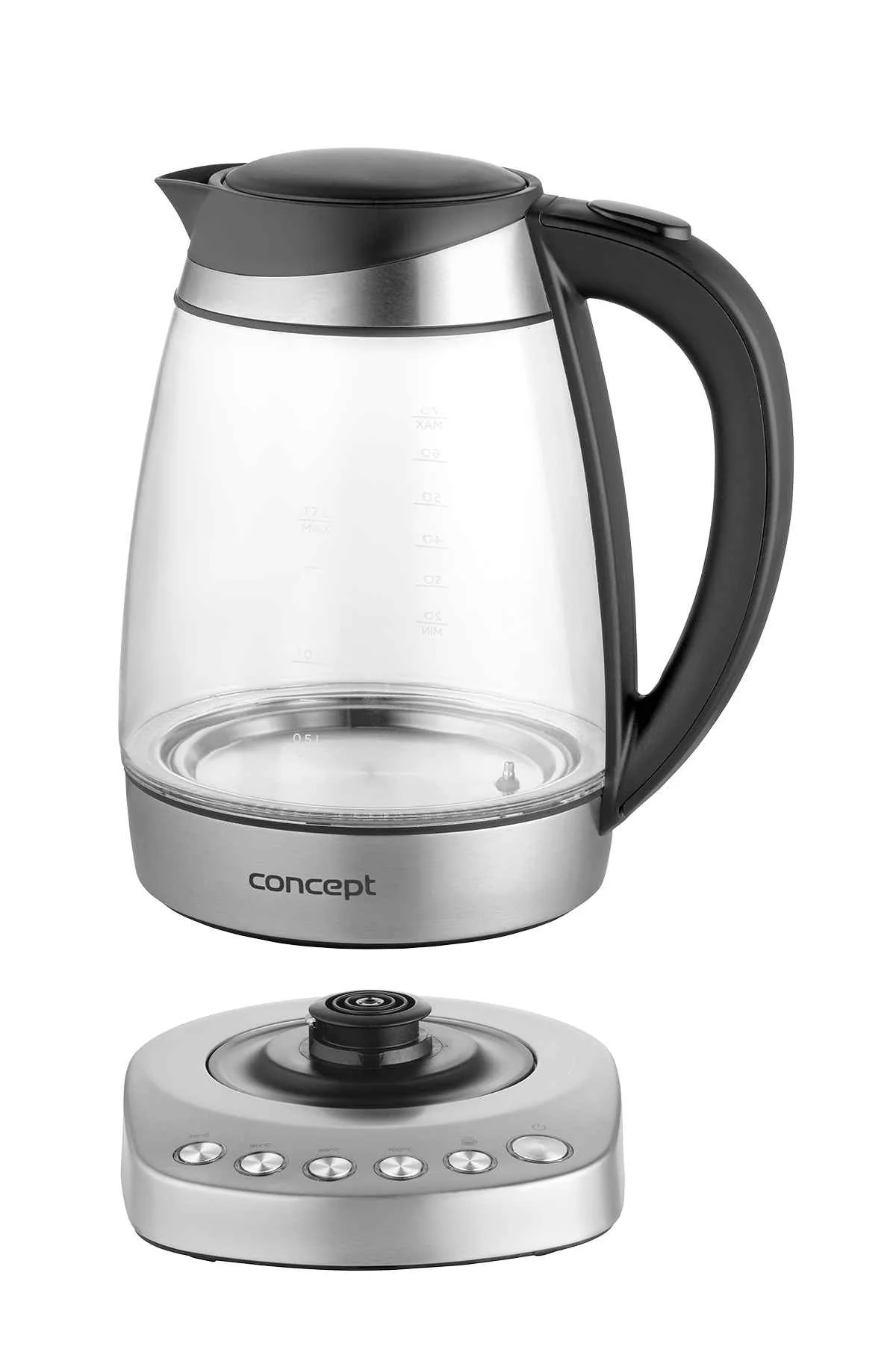 Concept RK4130 Rýchlovarná kanvica sklenená 1,7 l s nastavením teplôt 1×1 ks, rýchlovarná kanvica