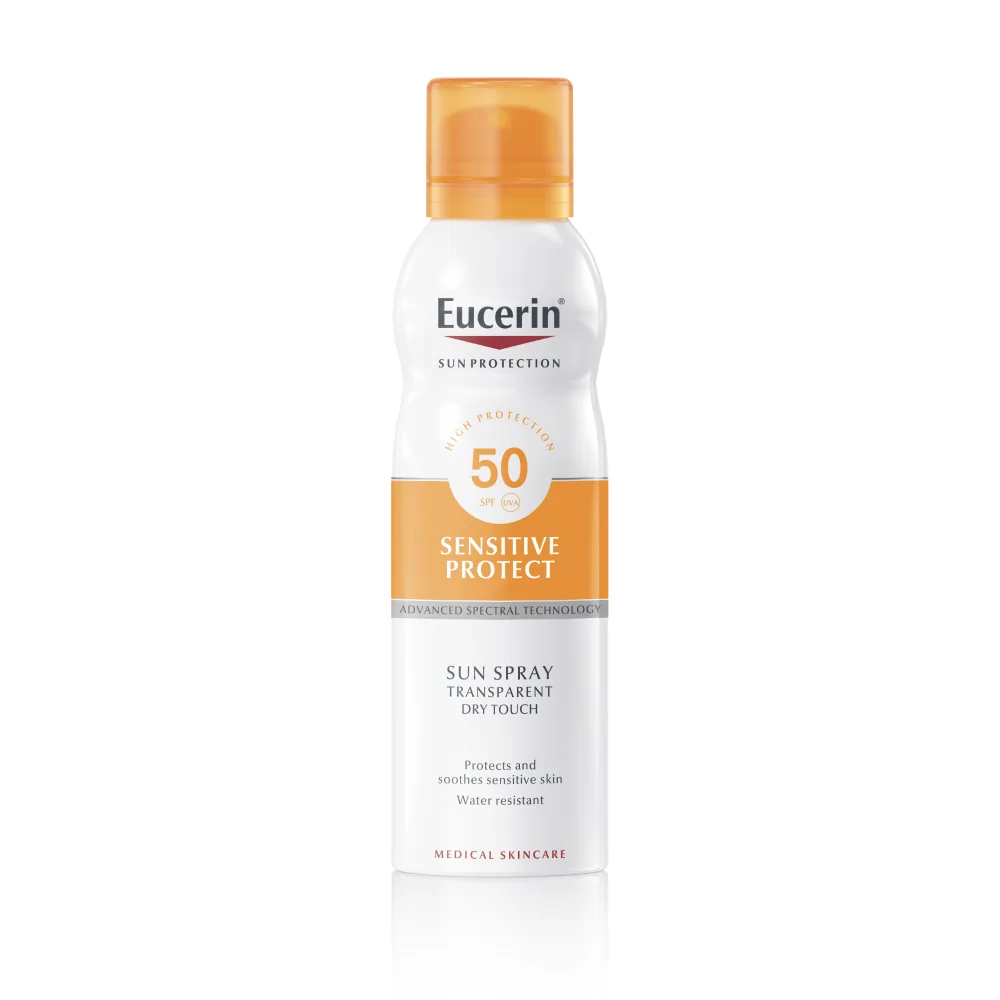 Eucerin SUN Transparentný sprej na opaľovanie Dry Touch OIL CONTROL SPF 50 s vysokou ochranou - AEROSÓL, 200 ml 200 ml