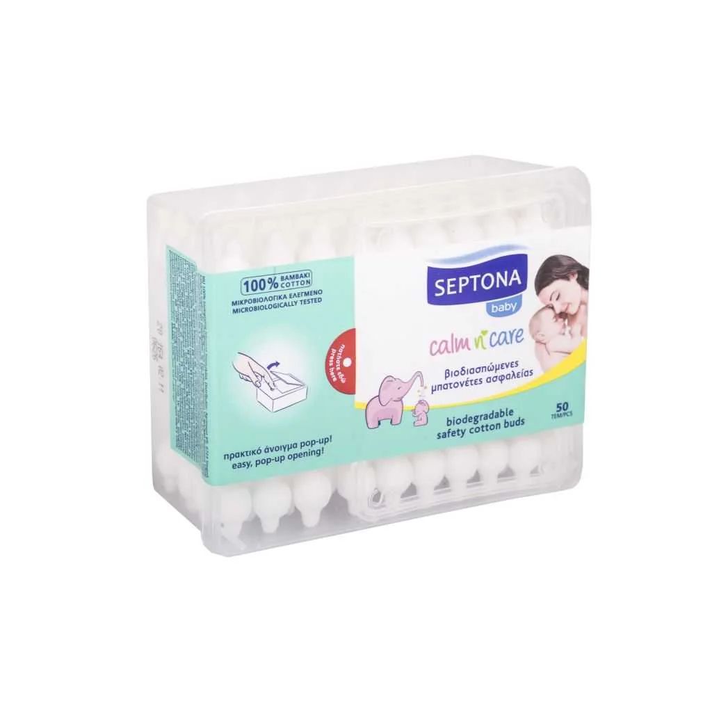 VATOVE TYC.SEPTONA  50KS DET.BEZPEC.USI SP6502 1×1 ks, vatové tyčinky