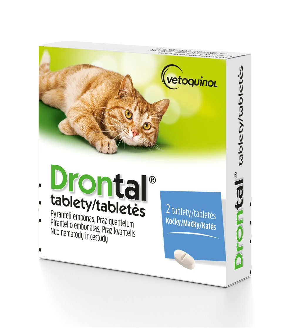 Drontal tablety (pre mačky) 1×2 tbl, veterinárny prípravok