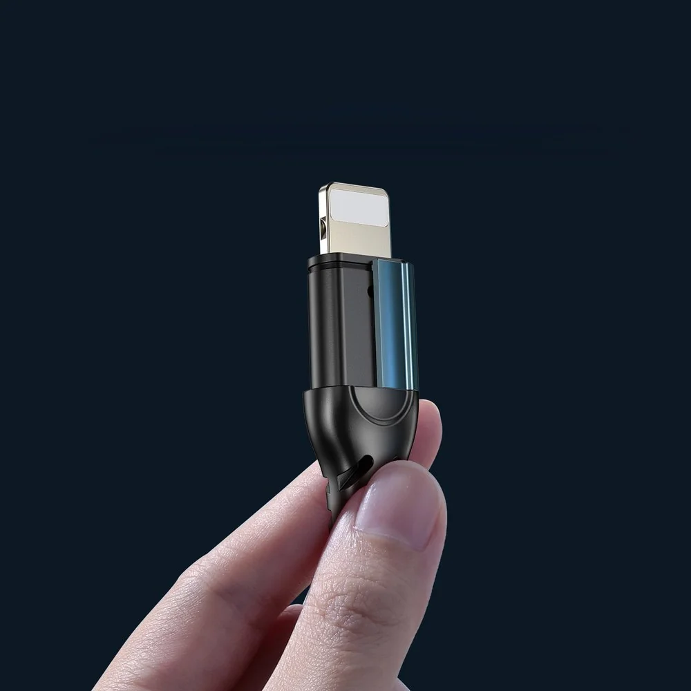 Joyroom N10 3x kábel USB / Lightning 0.25m + 1.2m + 2m, červený