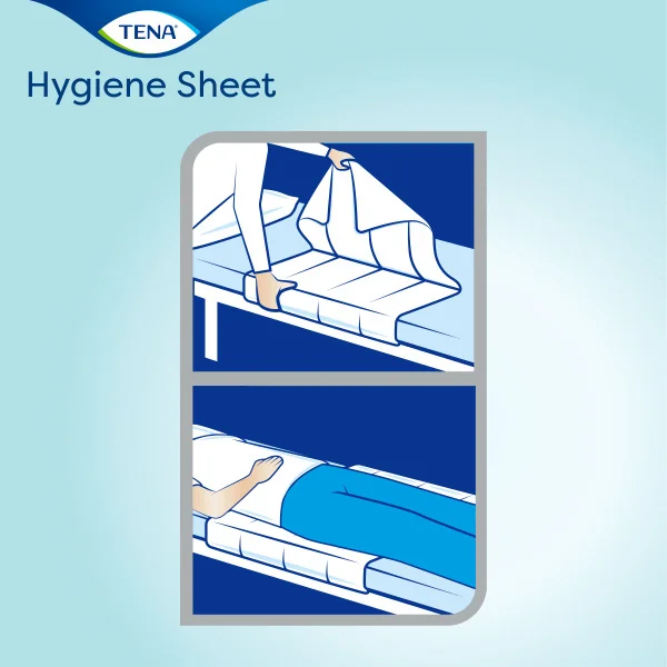 TENA Hygiene Sheet 175x80cm 1×100 ks, jednorazová hygienická plachta na posteľ