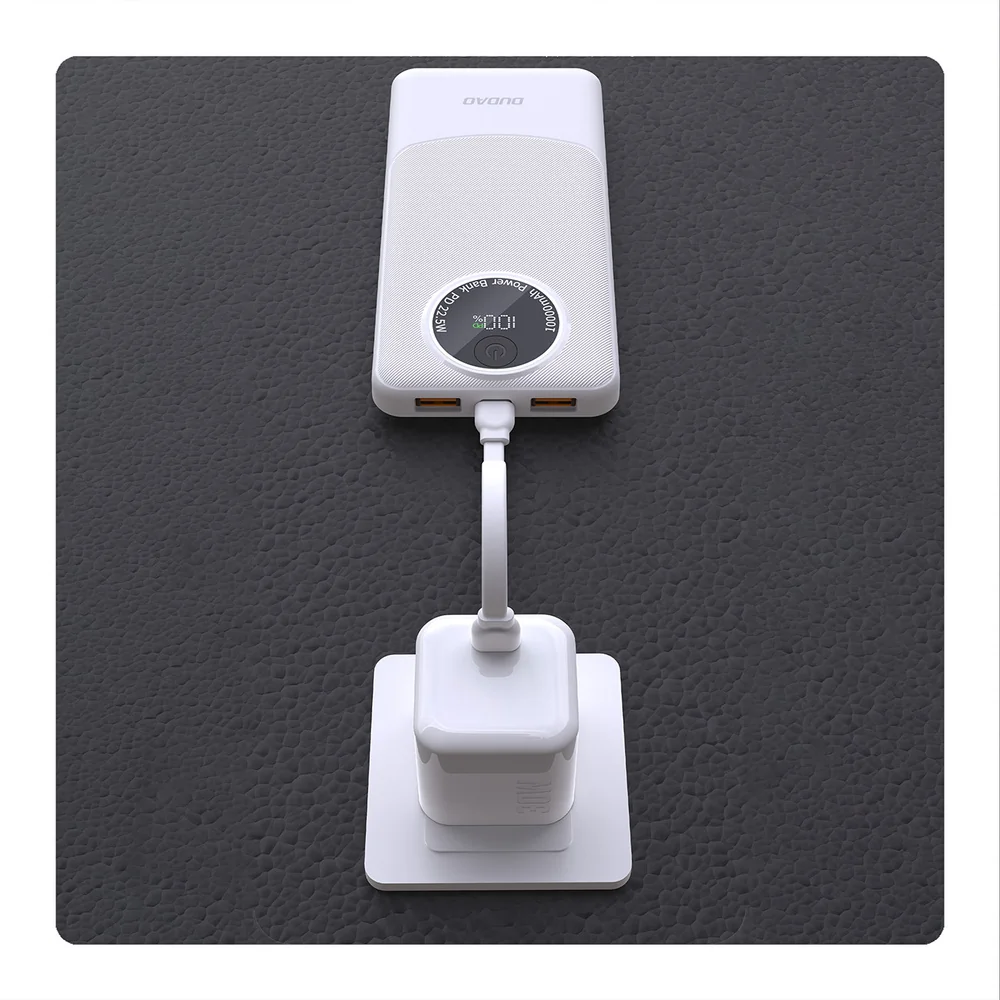 Dudao K12Pro Power Bank 20000mAh USB / USB-C 22.5W, biely