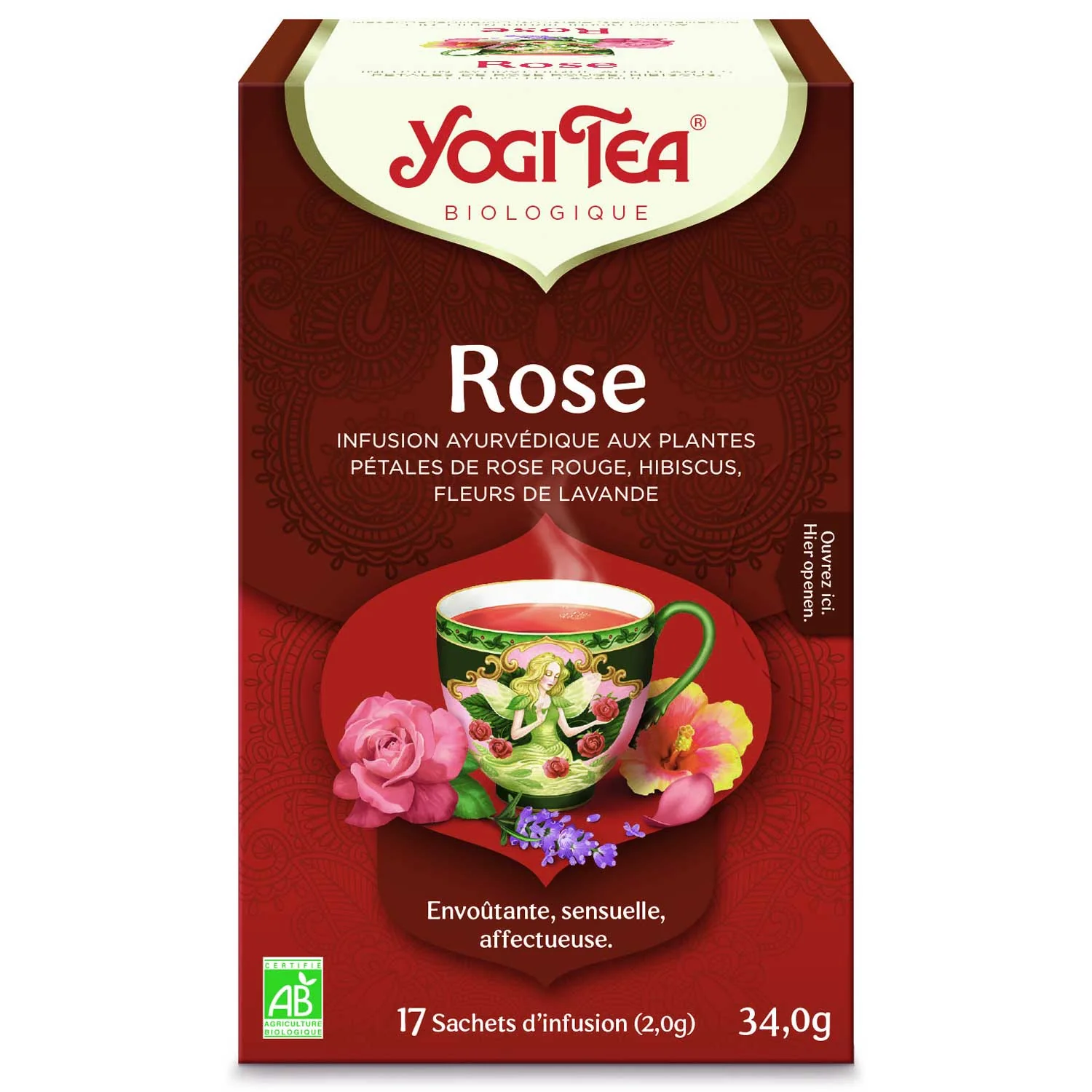Yogi Tea Rose Tea Tao s ružou 17 x 1,8 g