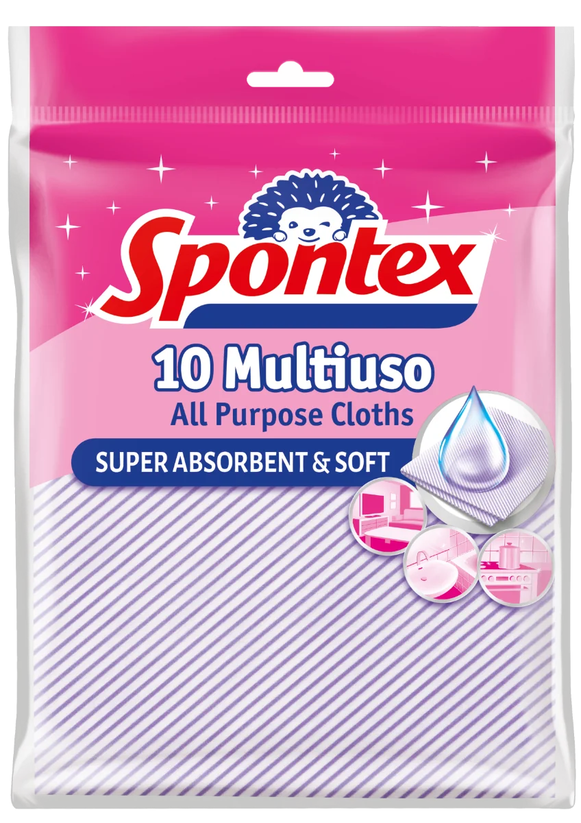 Spontex Multiuso jemná utierka 7+3 1×10 ks, jemná utierka