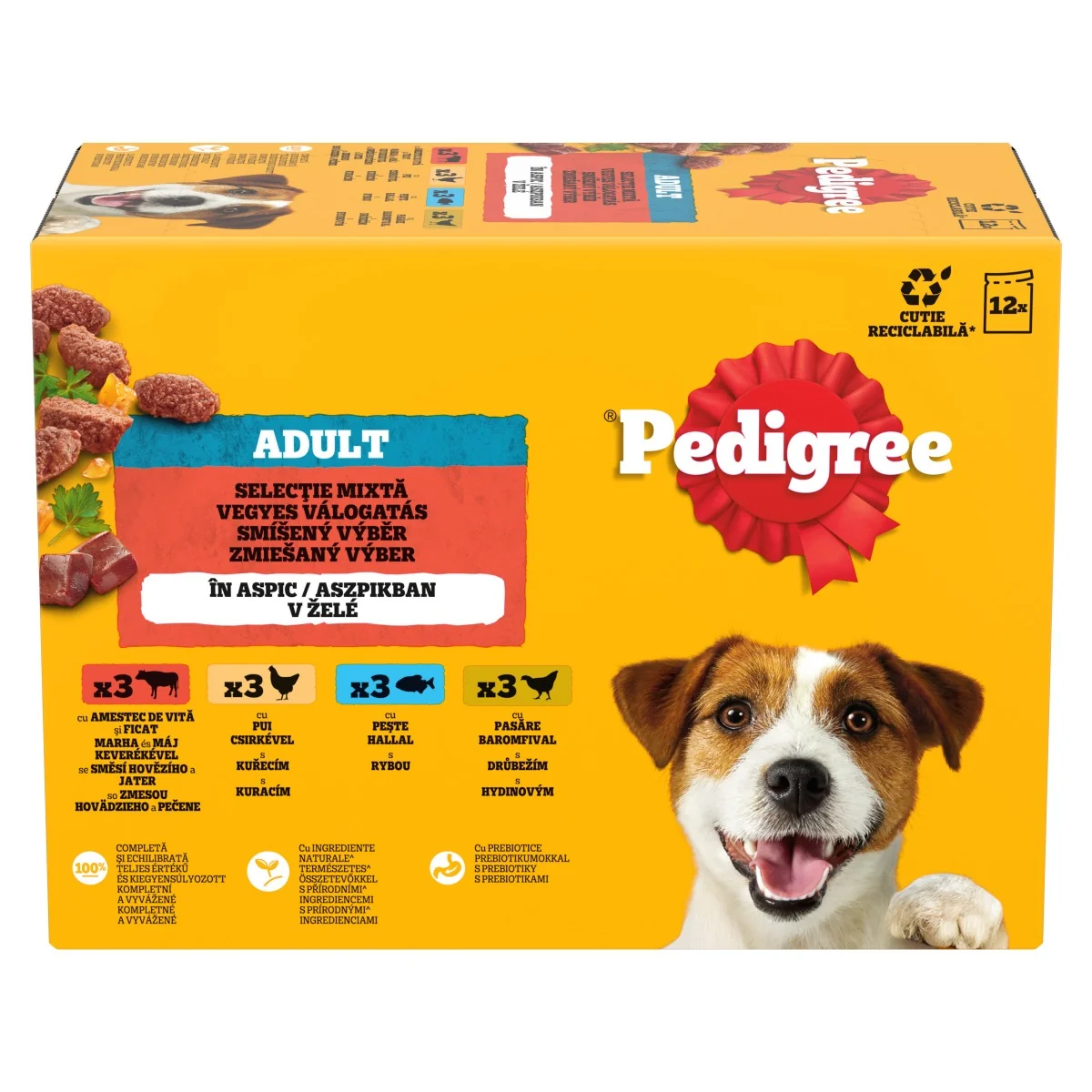 PEDIGREE Kapsička mixovaný výber v želé 12pack 12×100 g, kapsička pre psy