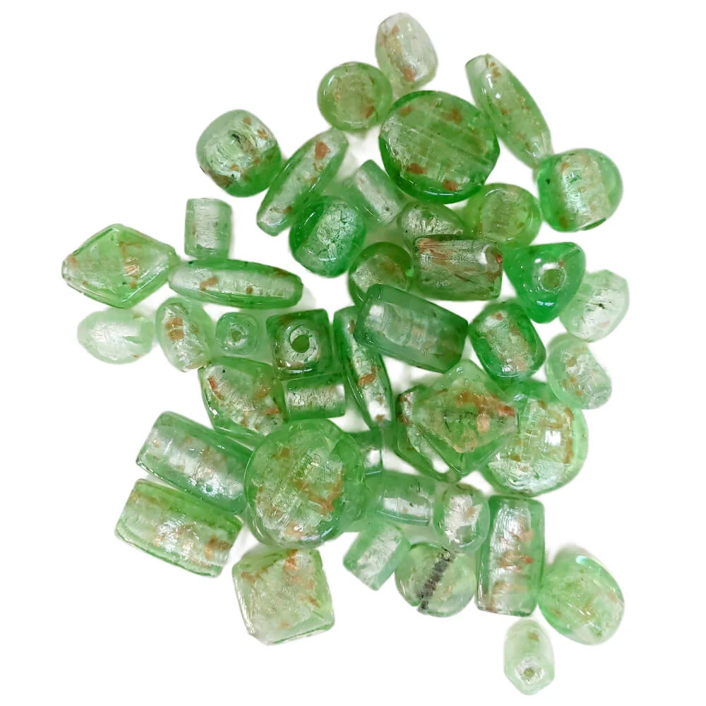 Stafil Korálky sklenené mix 0,5kg verde chiaro zelené-Stafil